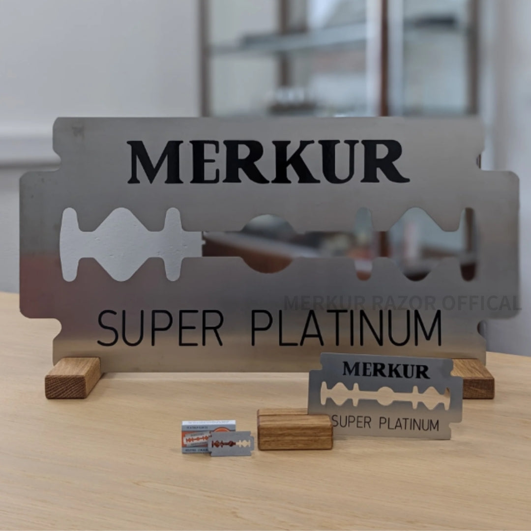 MERKUR メルクール プラチナム 安全カミソリ 替刃 10枚入り【正規品】ドイツ製 両刃 ステンレス プラチナコーティング